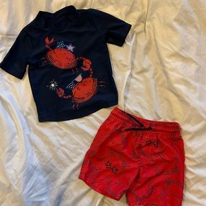 2T Swim trucks and shirt